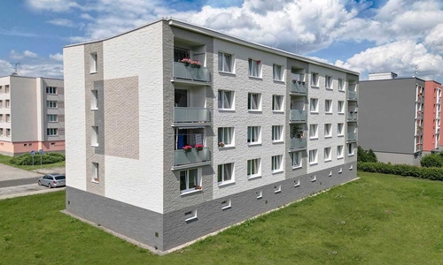 Fotografie realizací fasád pro bytový dům